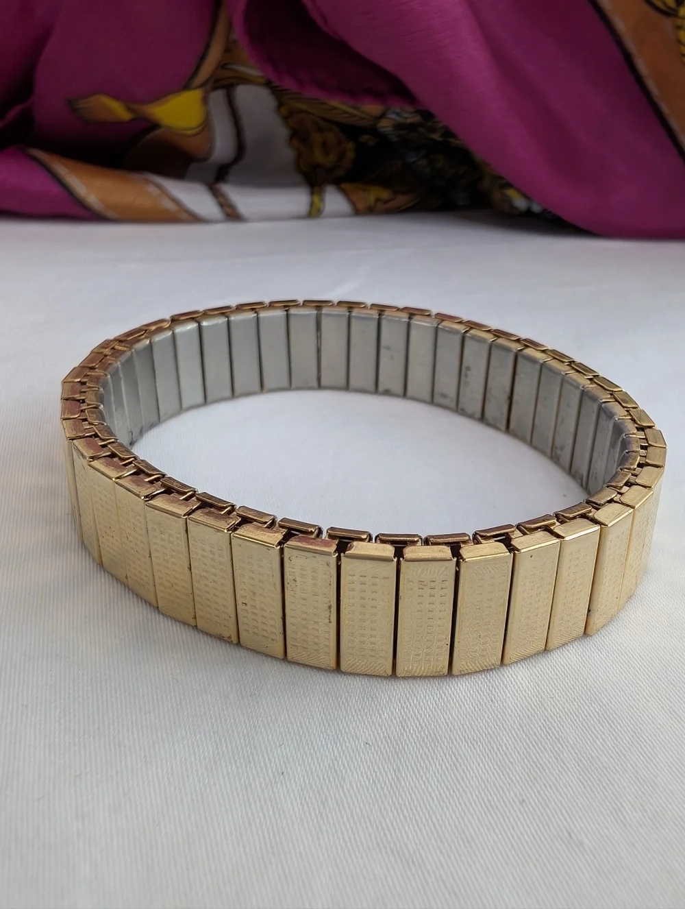 Vintage Gold Bracelet - Expansion Stretch Watch Style - Classic Estate Jewelry